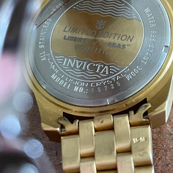 INVICTA Cruiseline 15725 Limited Edition Lyberty of the Seas Men's Gold Watch - Picture 8 of 12